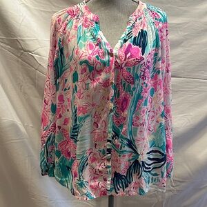 Lilly Pulitzer Button Front Elsa Top